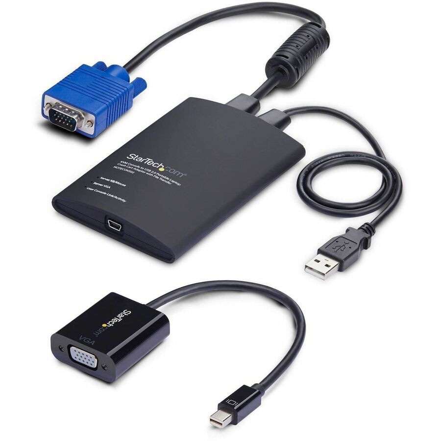 StarTech.com Portable Laptop Crash Cart Adapter, USB/VGA/Mini DisplayPort KVM Console, TAA