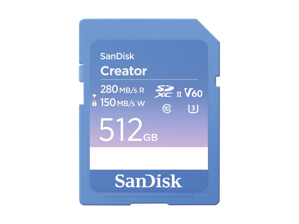 SanDisk Creator - flash memory card - 512 GB - SDXC UHS-II