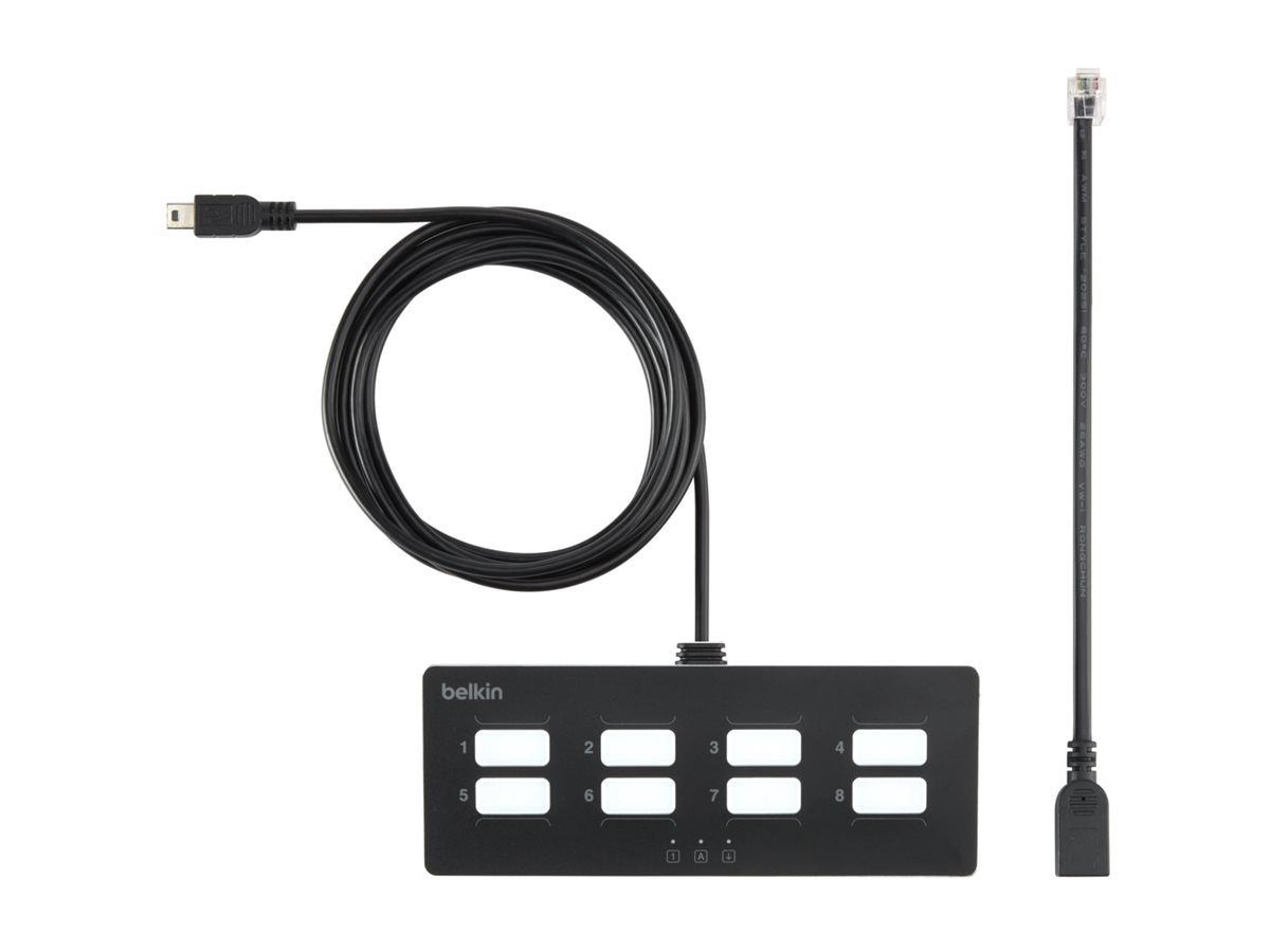 Thumbnail 2 of 8 for Belkin KVM switch remote control - 8-port - TAA Compliant