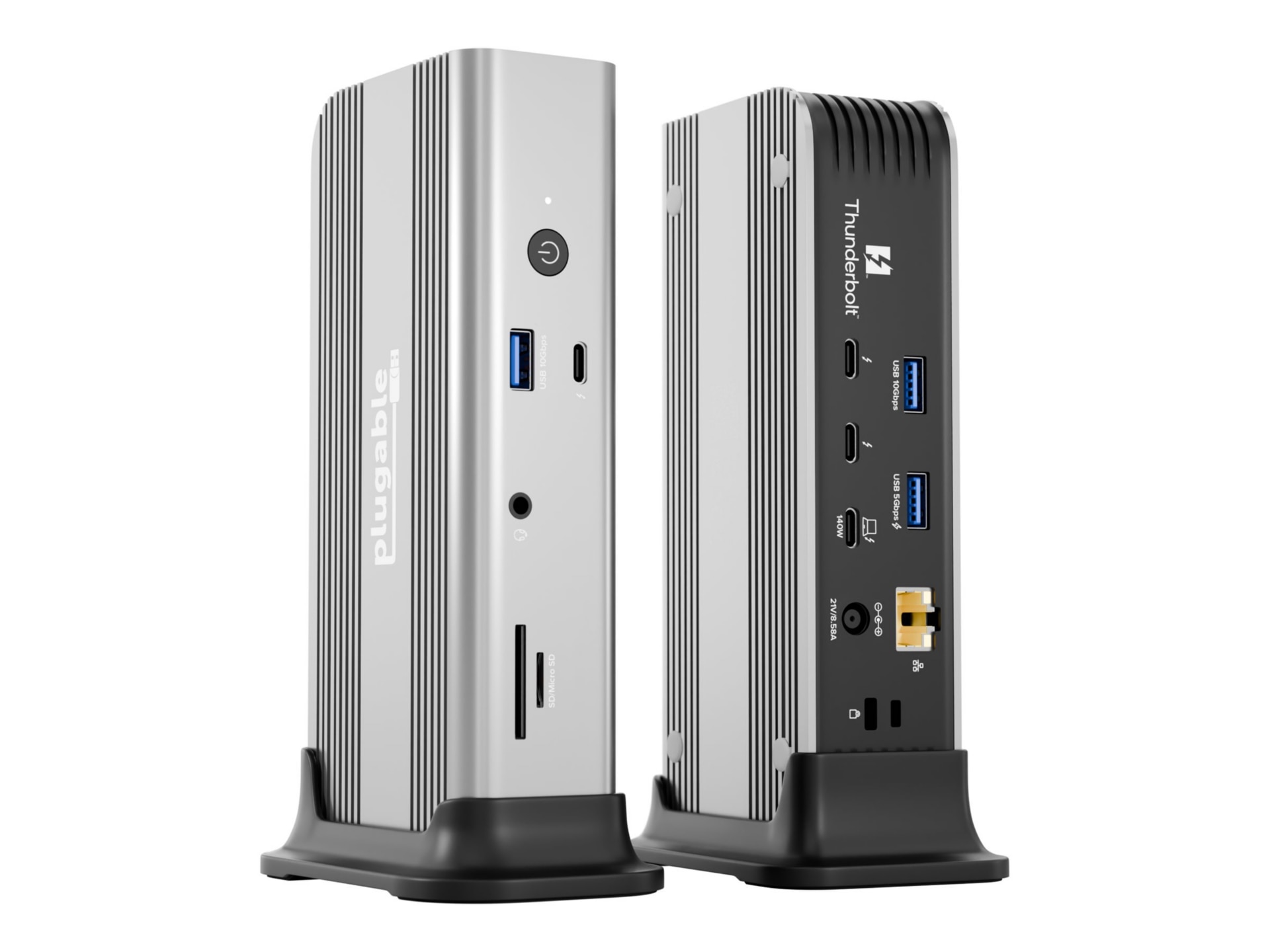Plugable Thunderbolt 5 Dock- 140W PD - Dual 6K@60Hz Mac - Dual 8K for Windows, Supports 80/120Gbps - Driverless