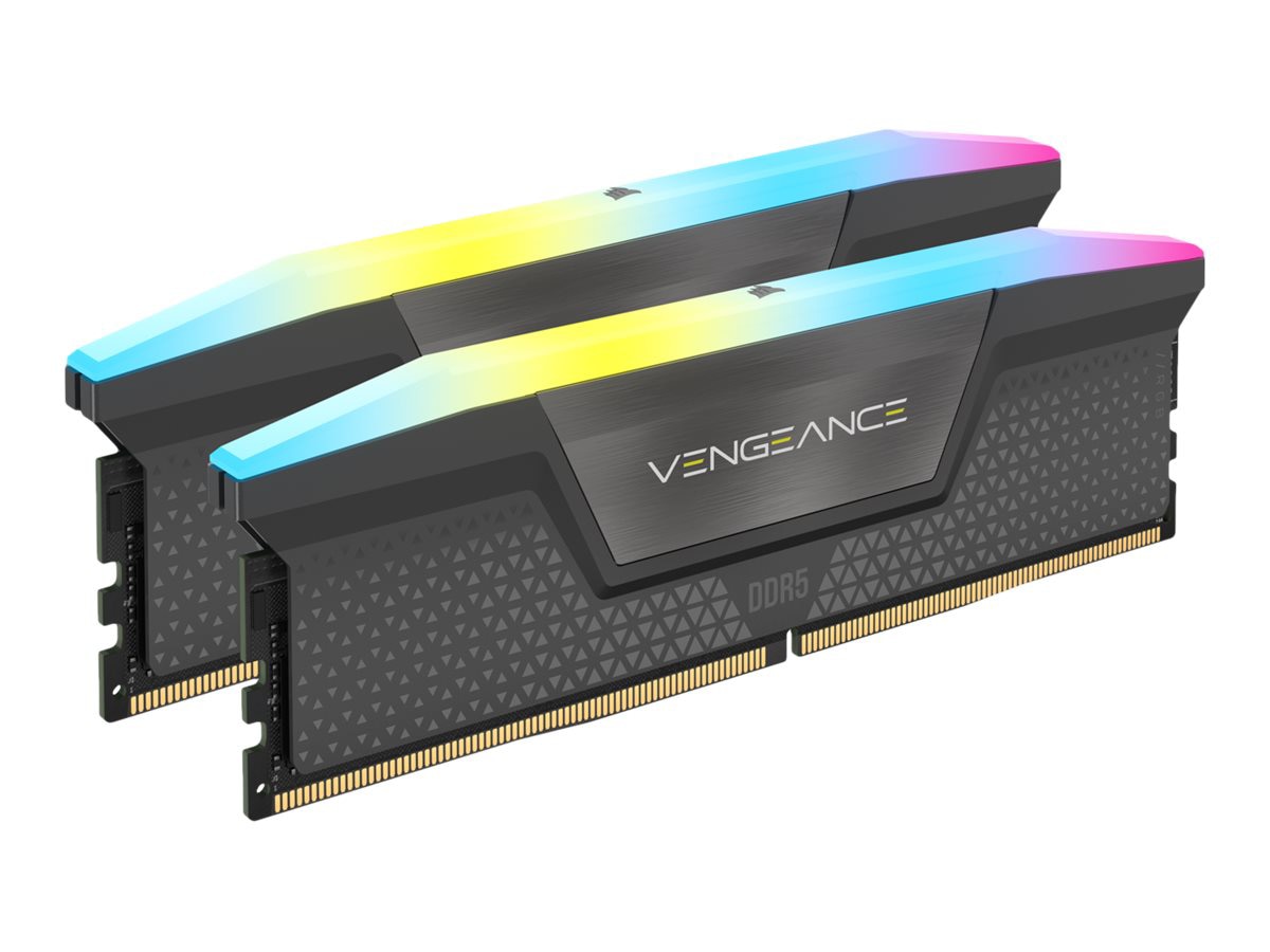 CORSAIR Vengeance RGB - DDR5 - kit - 32 GB: 2 x 16 GB - DIMM 288-pin - 3200