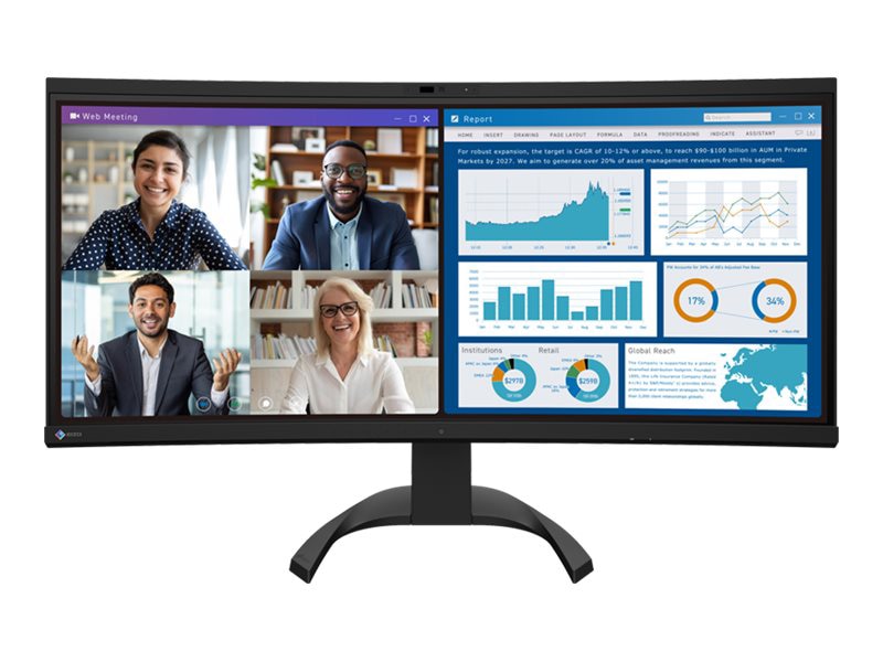 EIZO FlexScan EV3450XC-BK - with FlexStand - LED monitor - curved - 34"