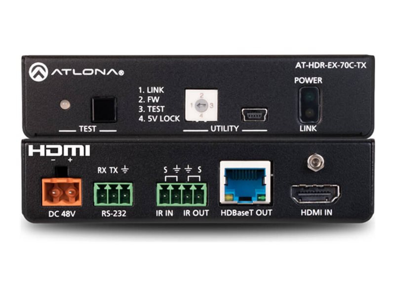 Atlona AT-HDR-EX-70C-TX - video/audio/control/power extender - HDBaseT