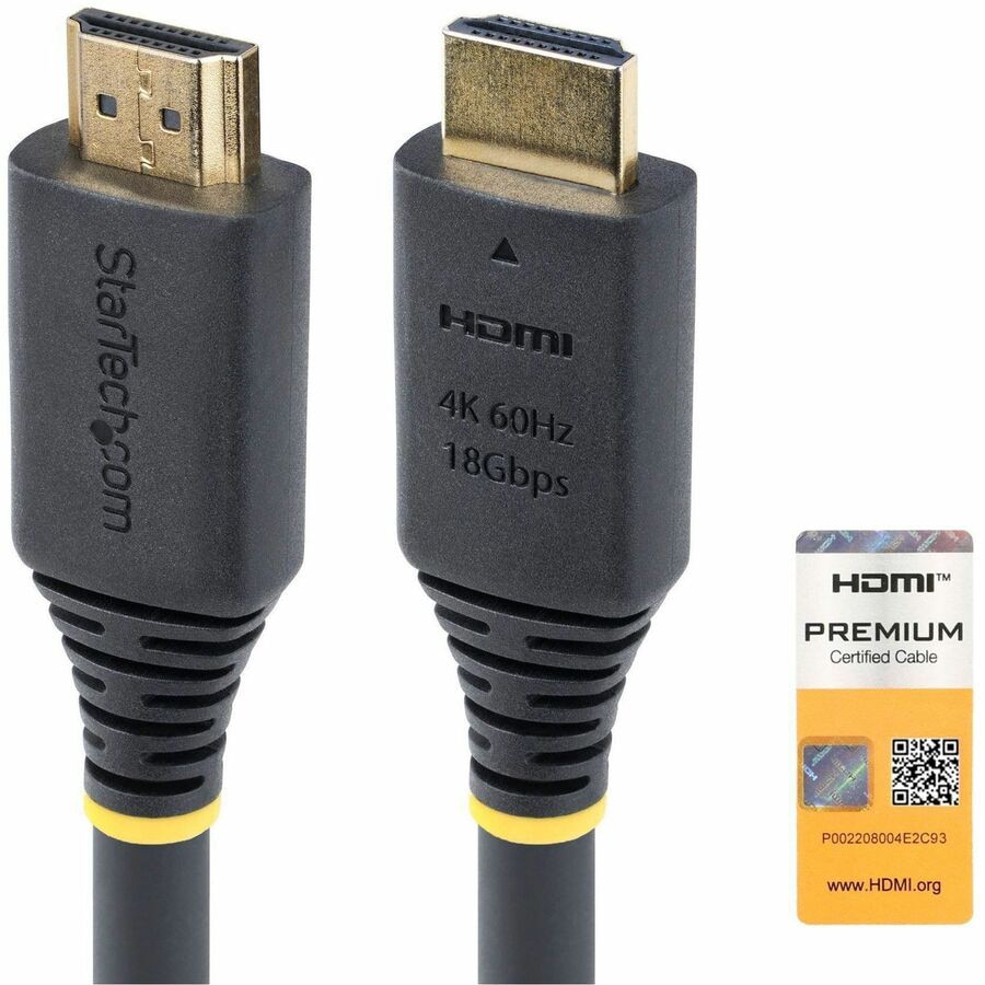 StarTech.com 5m (16.4ft) Premium Certified High Speed HDMI Cable, 4K 60Hz/1
