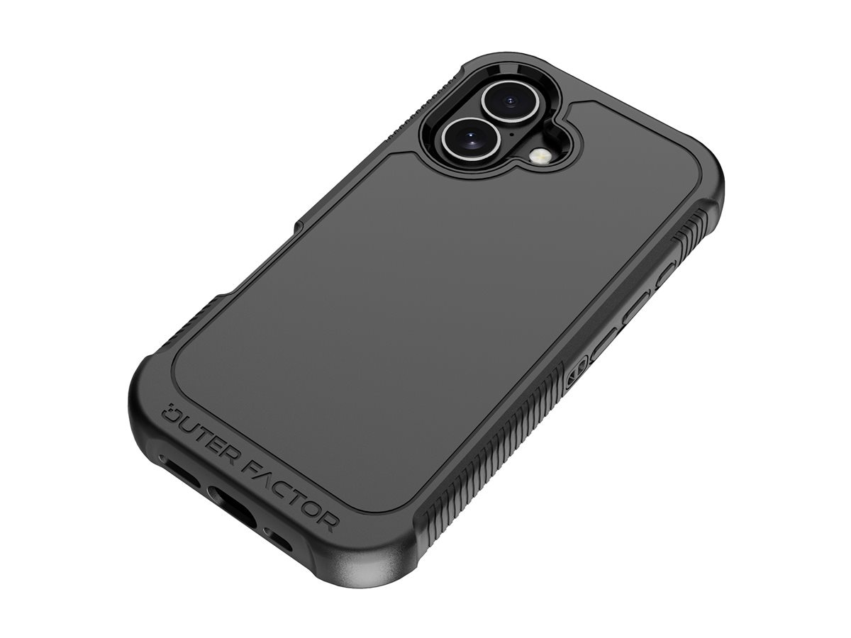 OuterFactor WorkForce Mobile Case with Belt Clip, iPhone 16, Black