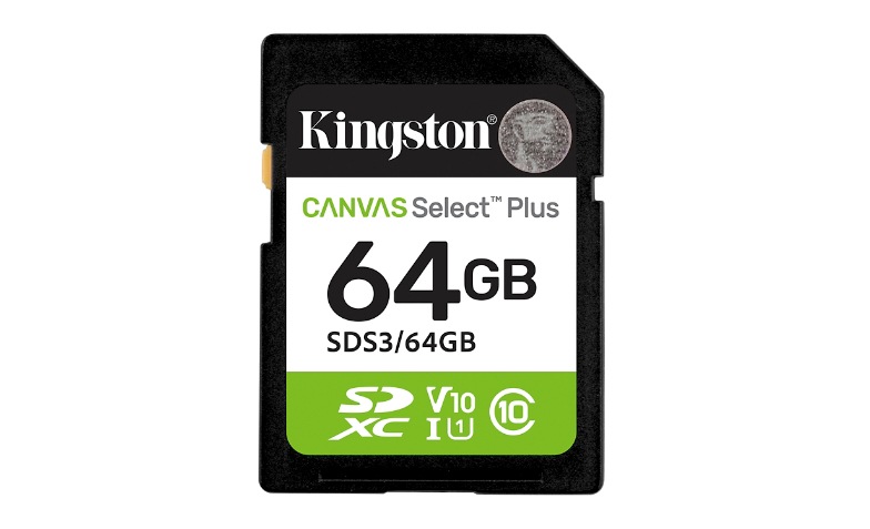 Kingston Canvas Select Plus - flash memory card - 64 GB - SDXC UHS