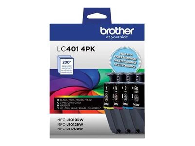 Brother LC4014PK - 4-pack - black, cyan, magenta, yellow - original - ink cartridge
