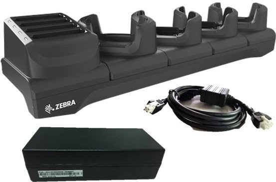 Zebra TC53/TC58 Multi-Slot Cradle Kit - 5-Bay - Ethernet - USB - Fast Charg