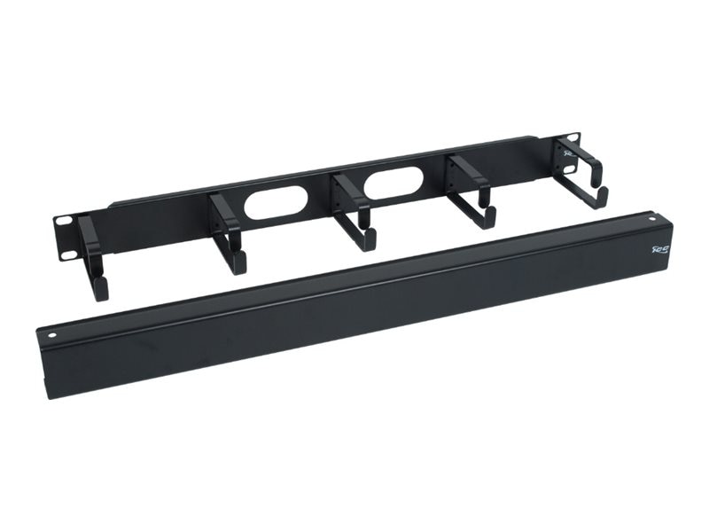 ICC - rack cable management ring (horizontal) - metal, with cover