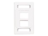 Siemon Four Single Gang Flush Mount Faceplate - Unloaded