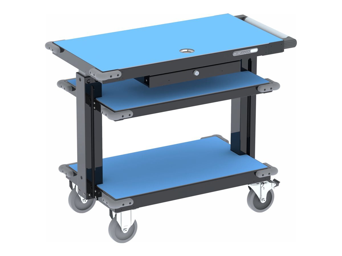 Kendall Howard - utility cart - 1 drawers - 3 shelves - gloss black