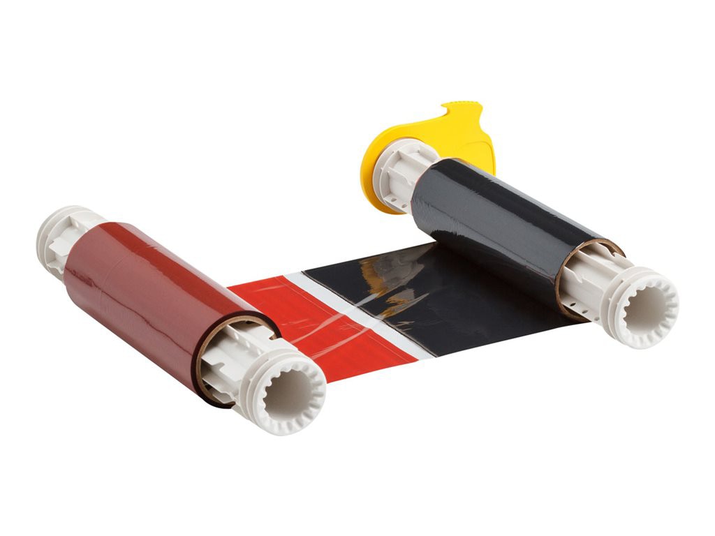 Brady R10000 Series - 1-roll - black, red - print ribbon