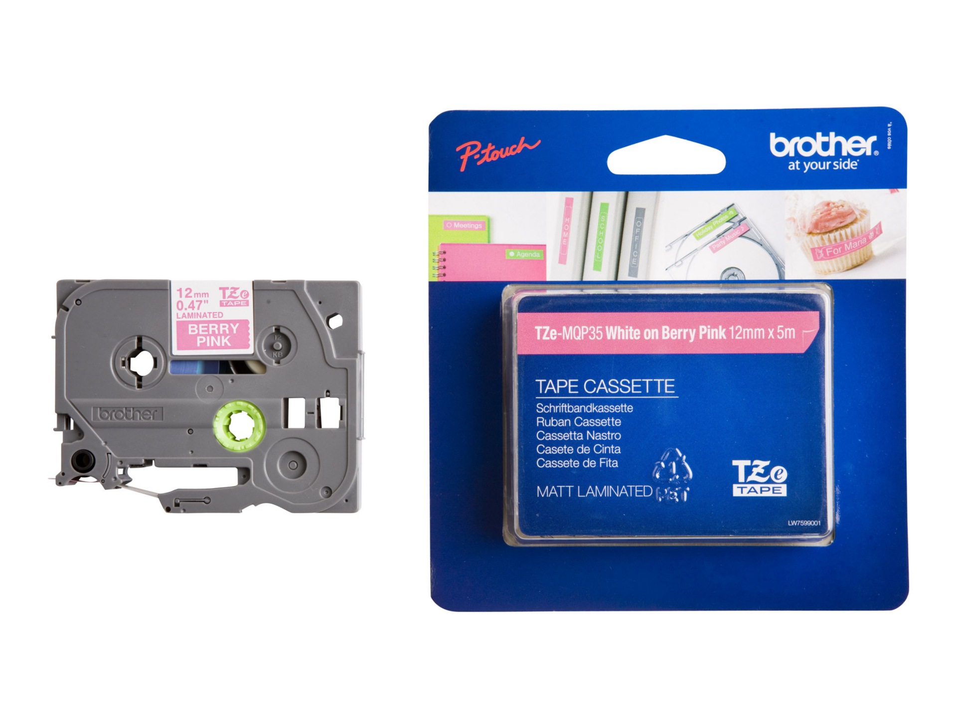 Brother TZe-MQP35 - laminated tape - 1 cassette(s) -