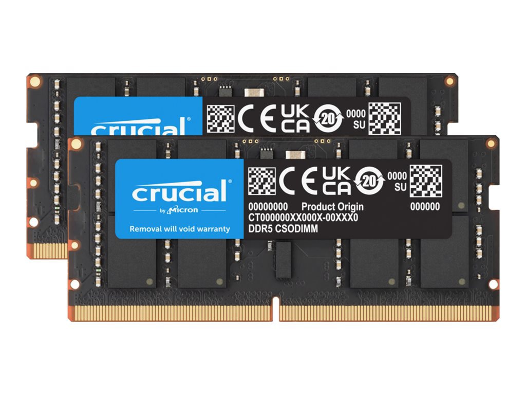 Crucial - DDR5 - kit - 64 GB: 2 x 32 GB - SO-DIMM 262-pin - 3200 MHz / PC5-