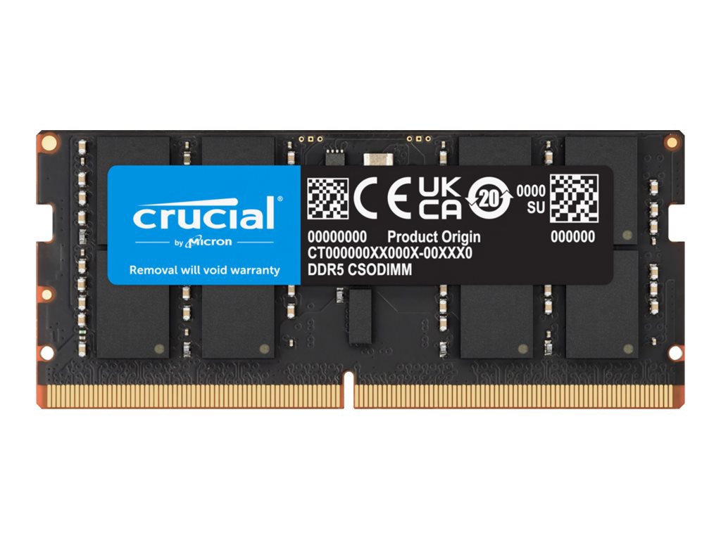 Crucial - DDR5 - module - 16 GB - SO-DIMM 262-pin - 3200 MHz / PC5-51200 -