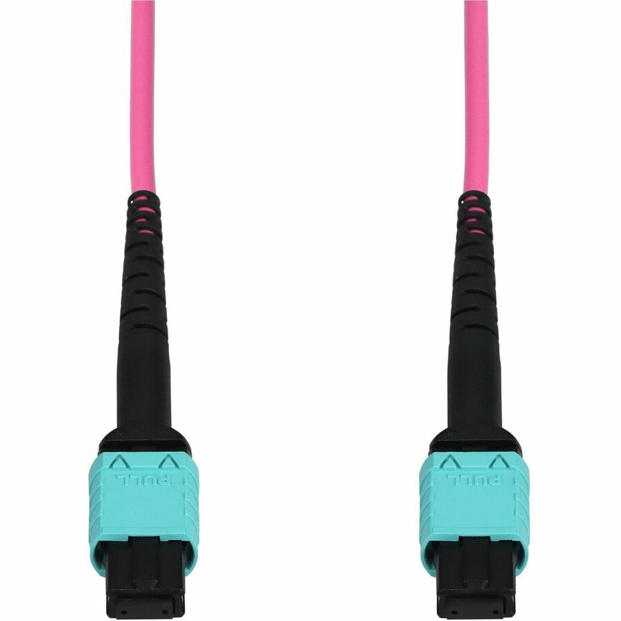 Proline 10m MPO/UPC to MPO/UPC Magenta (Erika Violet) OM4 OFNP (Plenum-Rated) 12-Strand Fiber Patch Cable