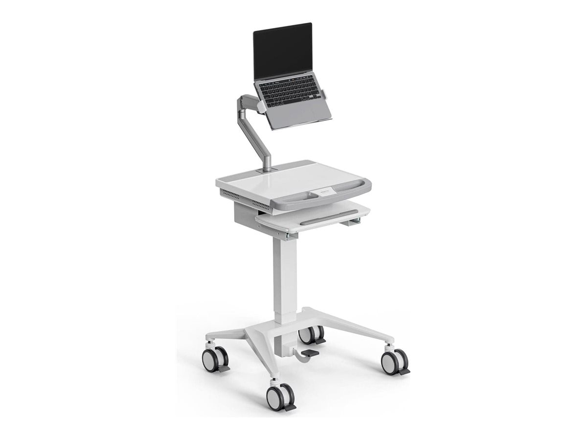 Mount-It! cart - for notebook - with laptop arm - white, gray