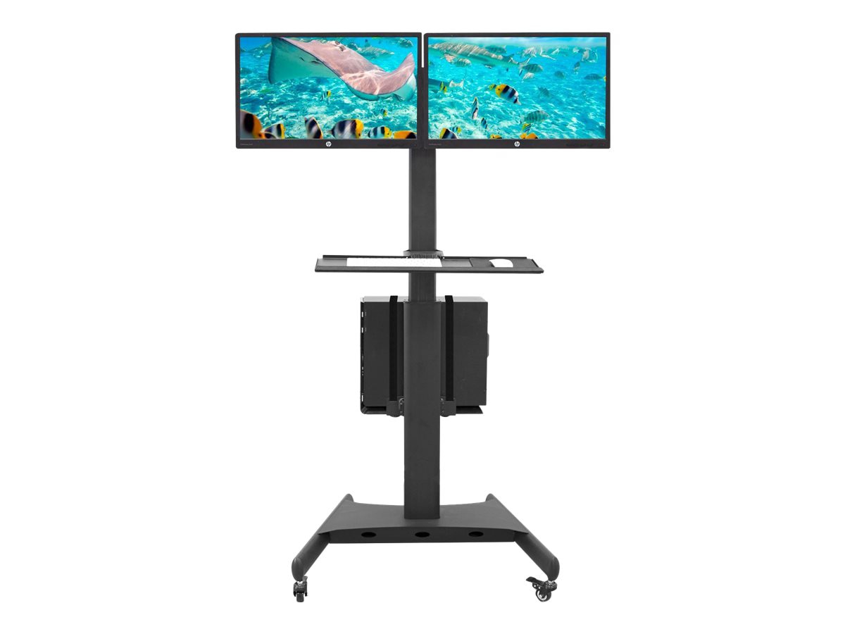 Mount-It! MI-7986 cart - for 2 monitors / CPU / keyboard