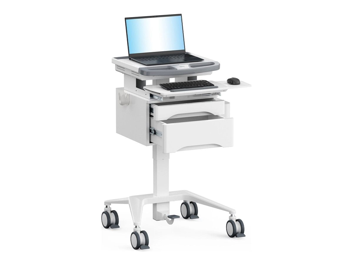 Mount-It! cart - workstation - with drawers - white, gray