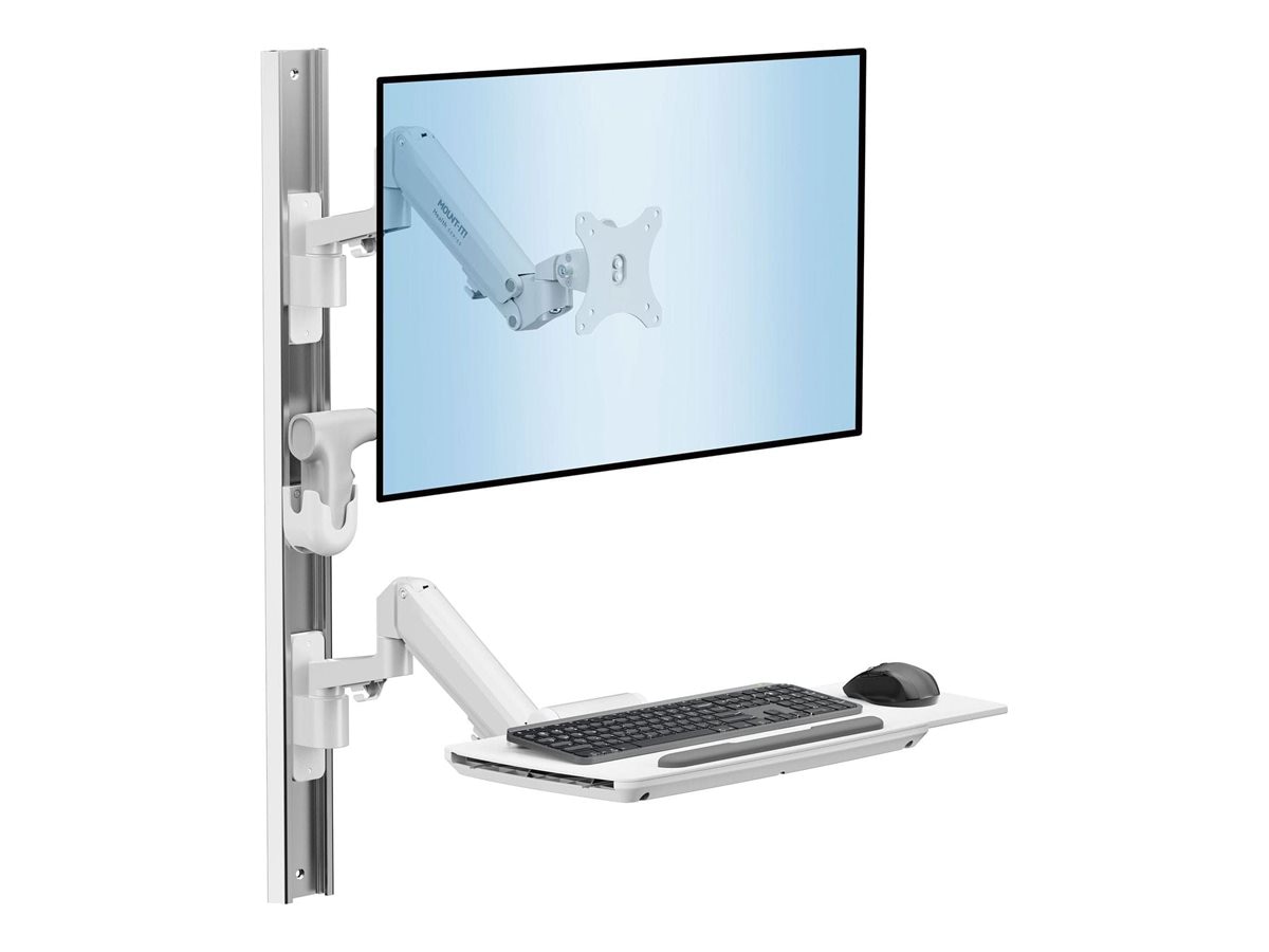 Mount-It! mounting kit - workstation - for flat panel - with wall track - m