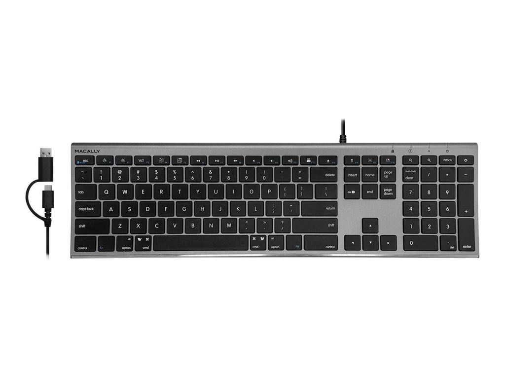 Macally Everyday Premimu - keyboard full size - space gray Input Device