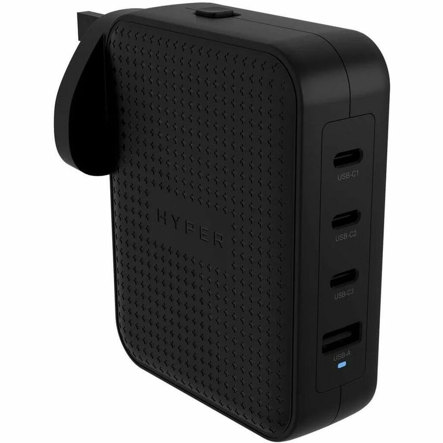 Targus HyperJuice 145W USB-C GaN Travel Charger with 4 Ports - Black