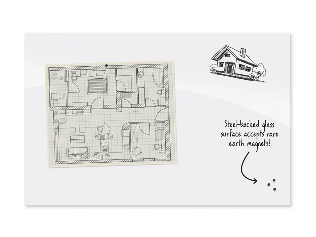 MooreCo Insight whiteboard - 47.2 in x 35.39 in - low iron white