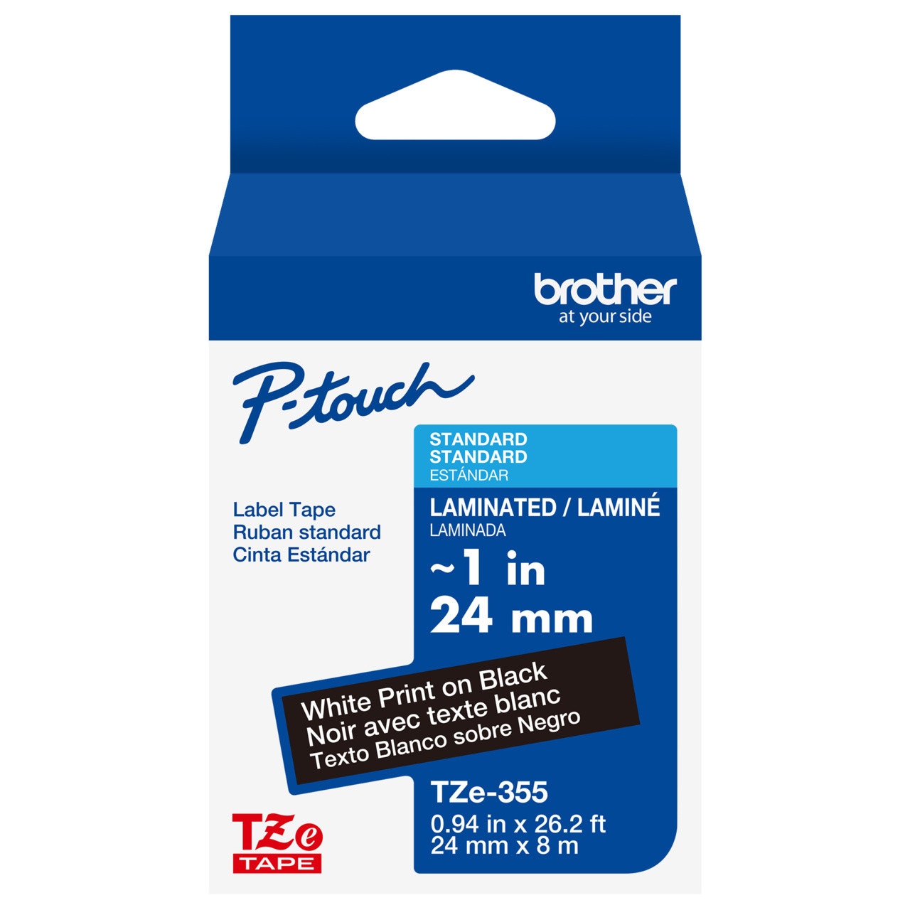 Brother TZE355G - 1 in x 26.2 ft - P-touch Label Tape