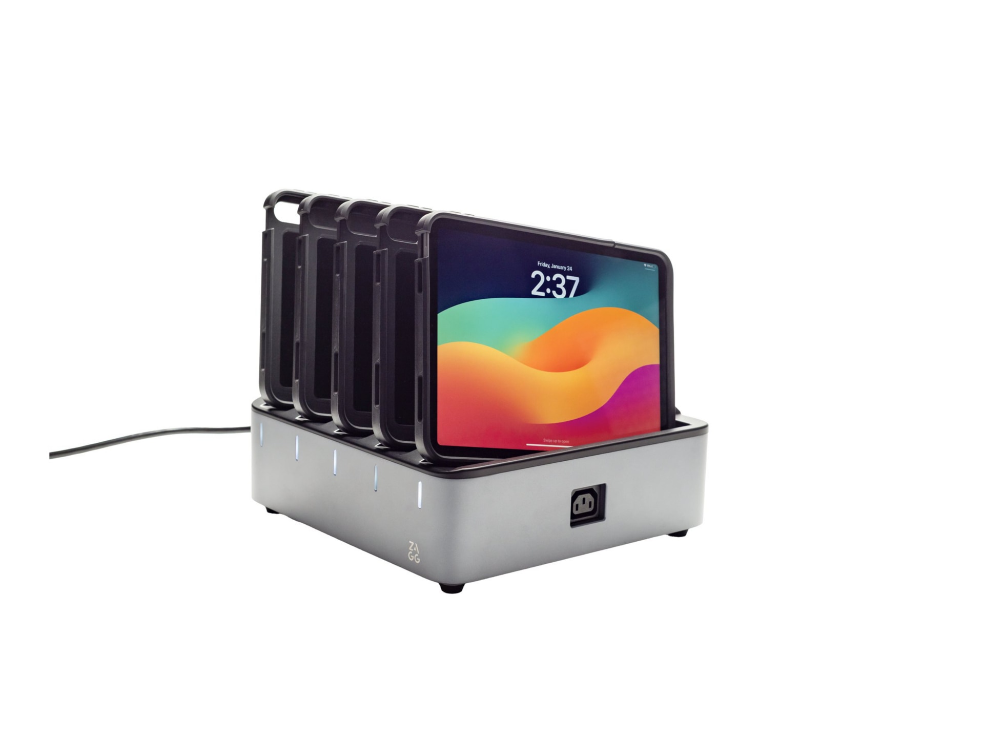 ZAGG charging station - wireless charging - with 5 standard cases