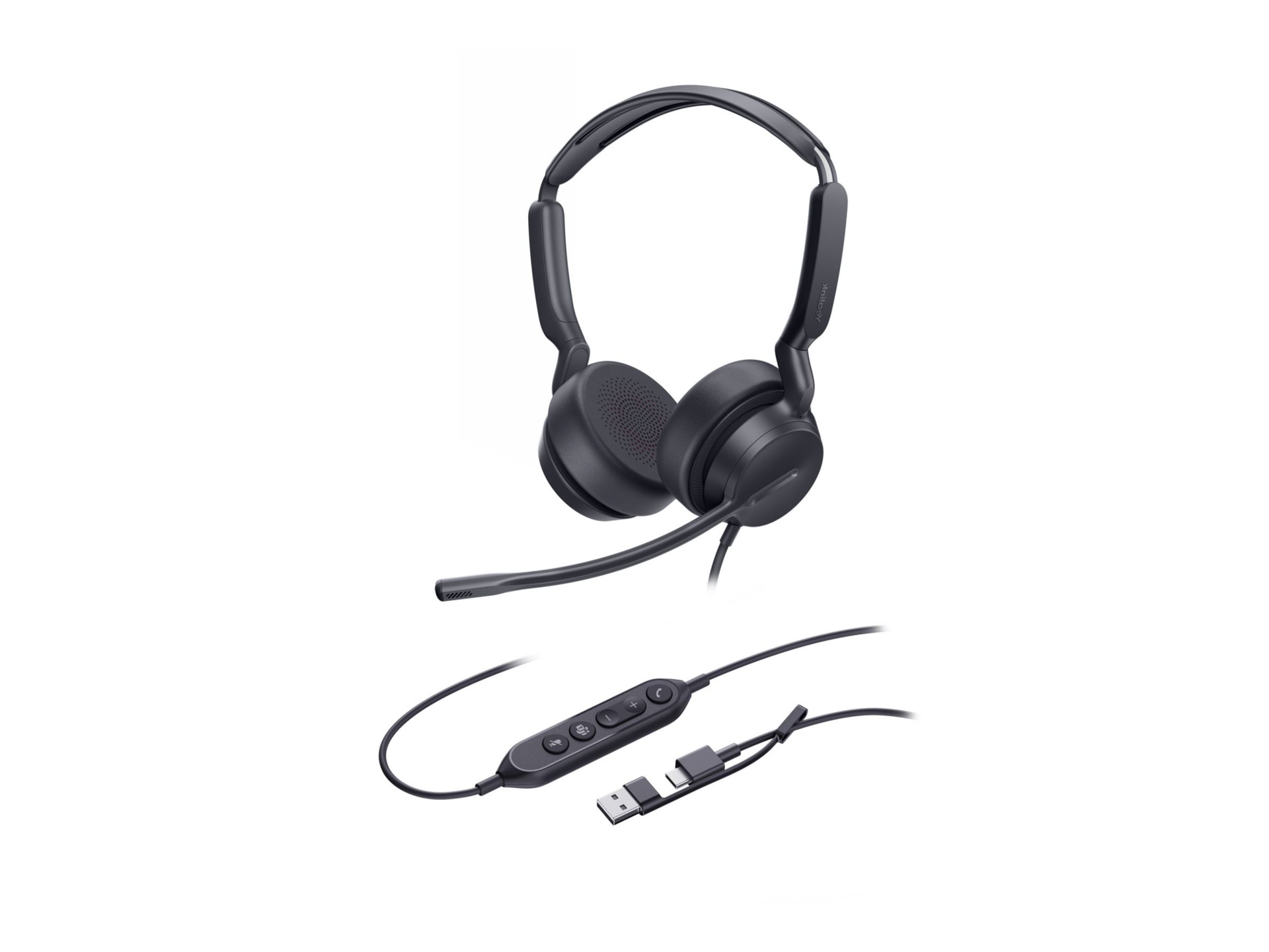 Yealink UH42 Dual - Binaural Wired Headset - USB-C/A - Microsoft Teams - Bl