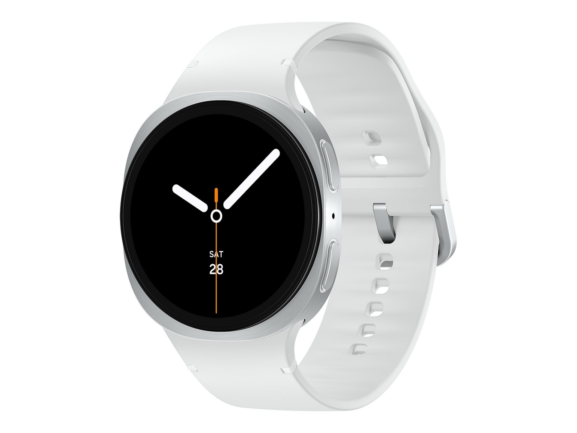 Samsung Galaxy Watch8 - 44mm Silver - M/L White Sport Band - Bluetooth/WiFi