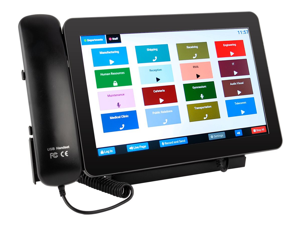 Valcom EZ-TCH - IP communication panel - desk mount