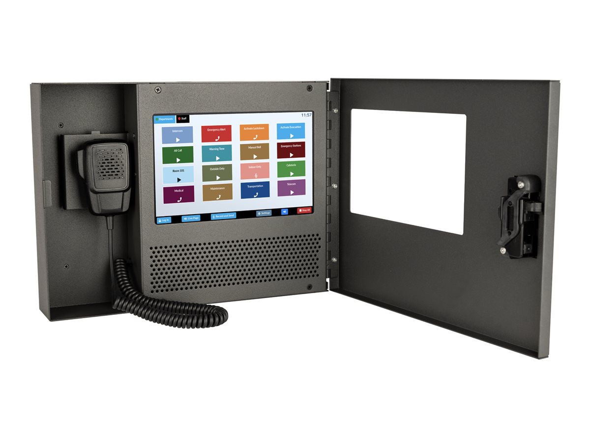 Valcom EZ-TCH - IP communication panel - with handheld microphone, wall mou