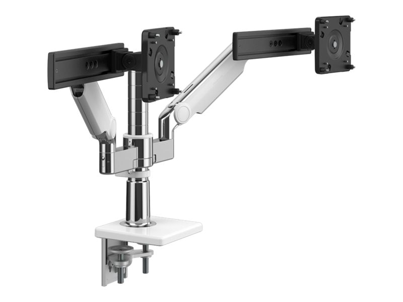 Humanscale M/FLEX M2.1 mounting kit - for 2 LCD displays - polished aluminum, white trim
