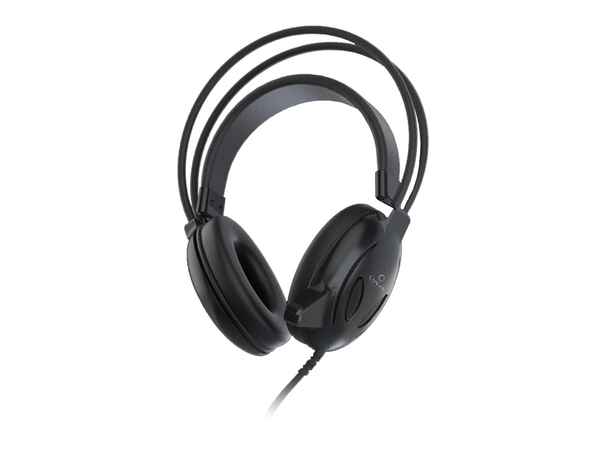 Lunar Headphones Premium - Binaural Wired Headphones - Mic - USB-B - Black