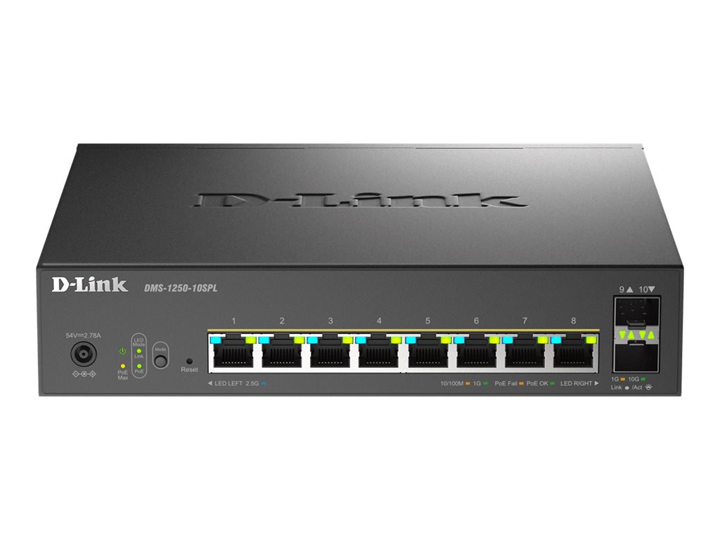 D-Link DMS-1250-10SPL - switch - 8 ports - smart