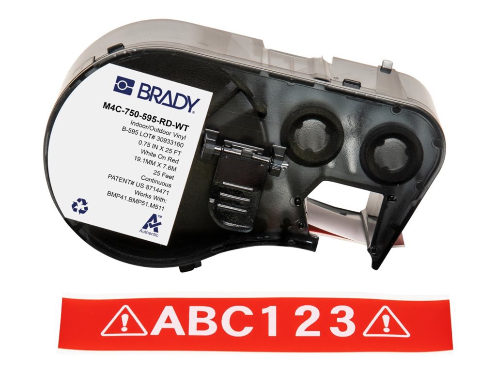 Brady B-595 - continuous label cartridge with ribbon - glossy - 1 roll(s) -