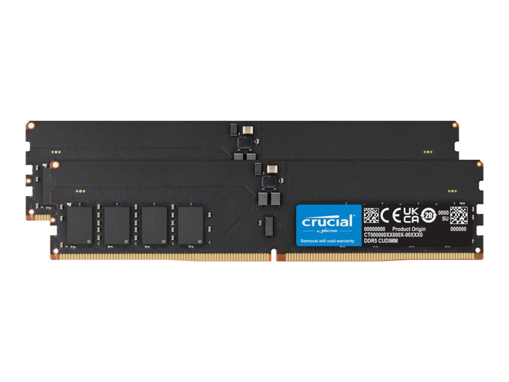 Crucial - DDR5 - module - 128 GB: 2 x 64 GB - DIMM 288-pin - 3200 MHz / PC5
