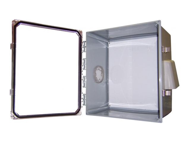 Ventev network device enclosure - 18"x16"x10", NEMA, with clear door, latch