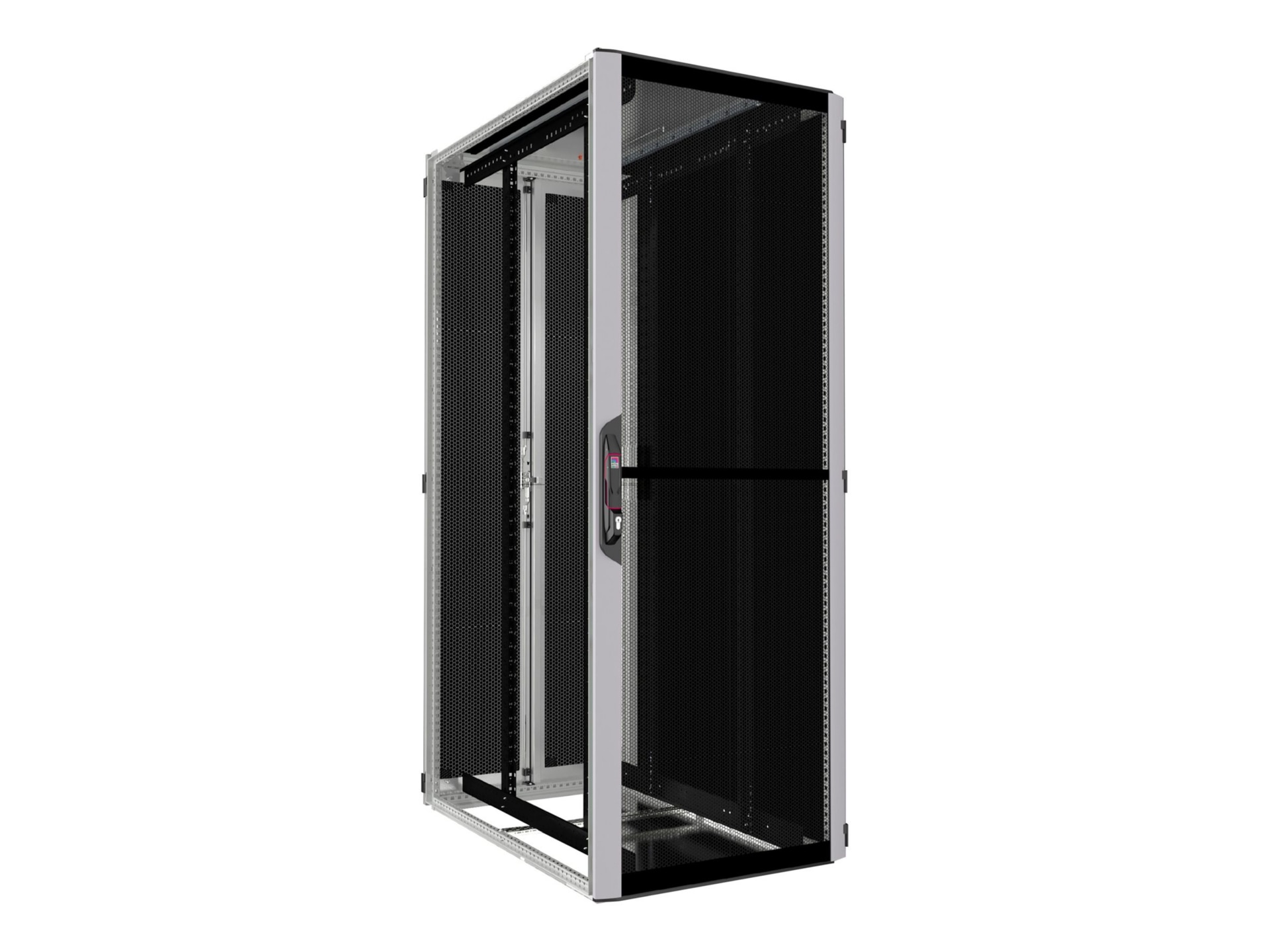 Rittal VX IT - rack - with vented door, with 482.6 mm (19") mounting angles