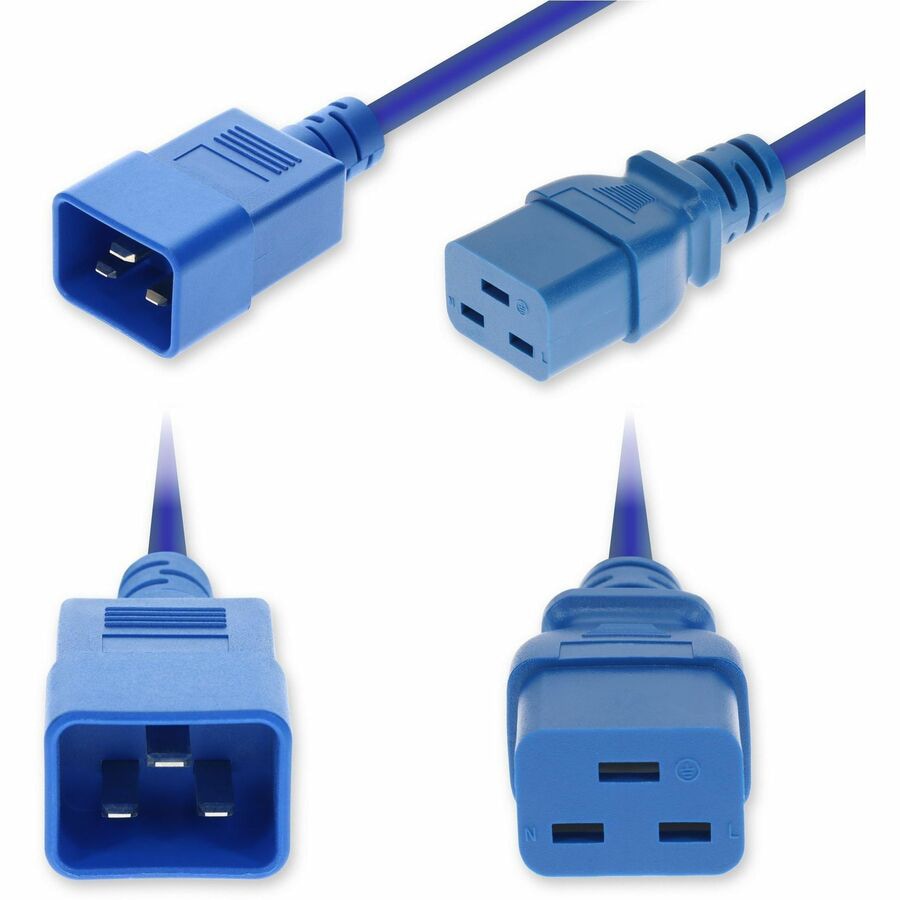 Proline 2ft C20 Male to C19 Female Standard Commercial Temp 12 AWG 250V at