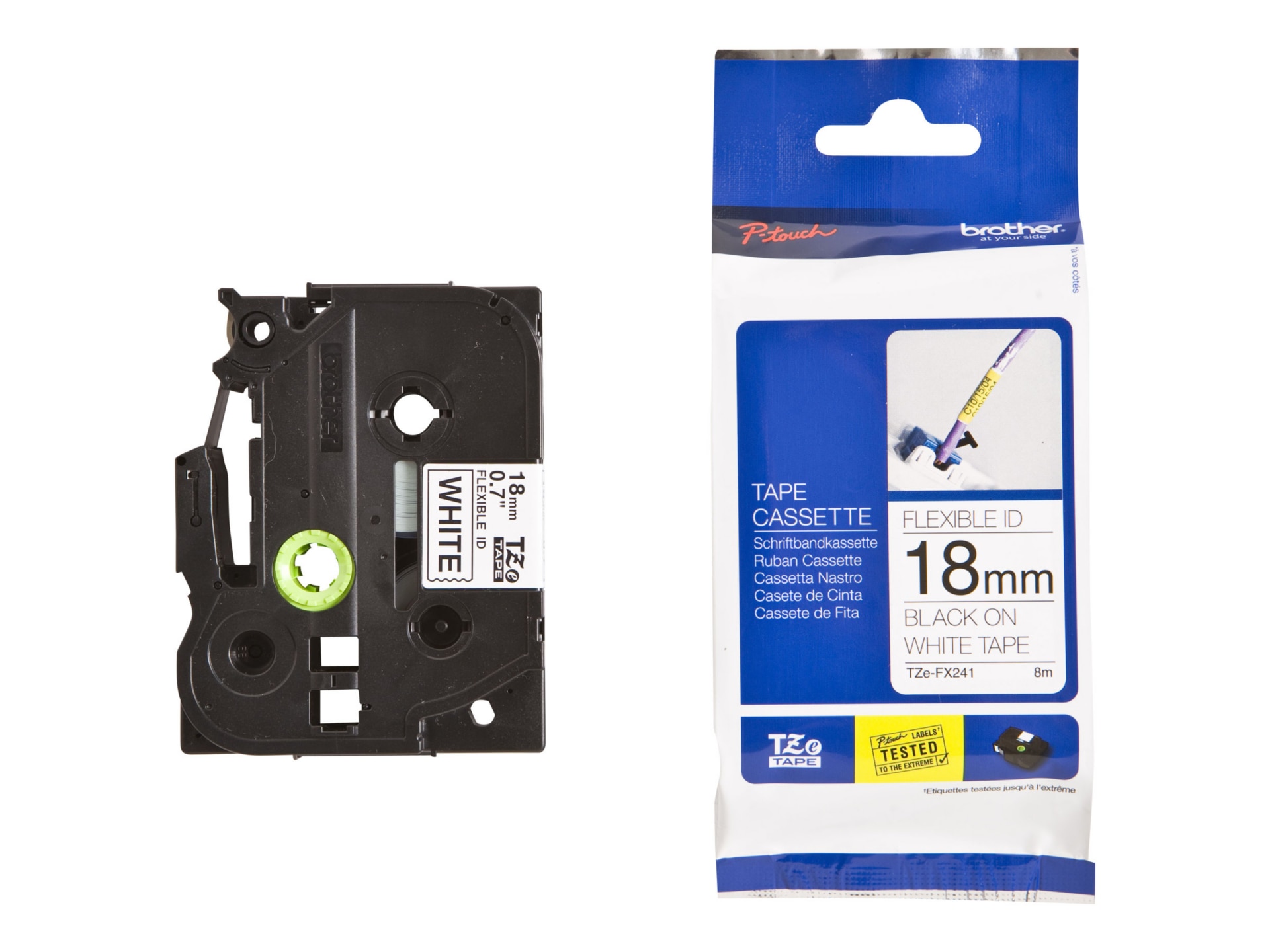 Brother TZe-FX241 - flexible ID tape - laminated - 1 cassette(s) -