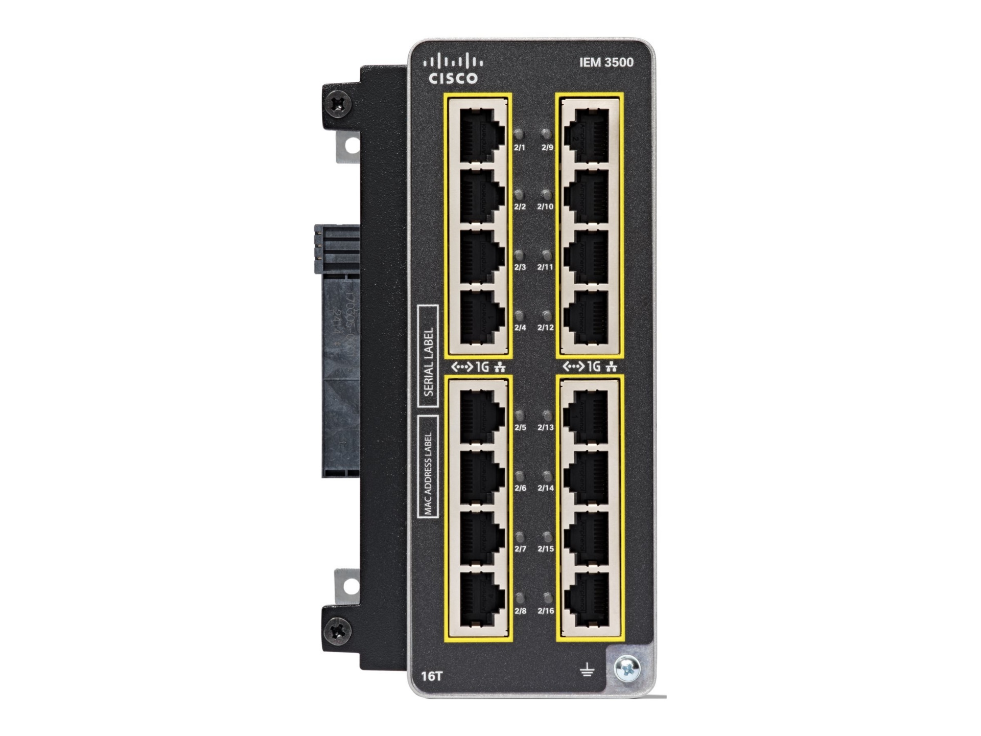 Cisco IE3500 Rugged Series IEM-3500-16T - expansion module - Gigabit Ethernet x 16