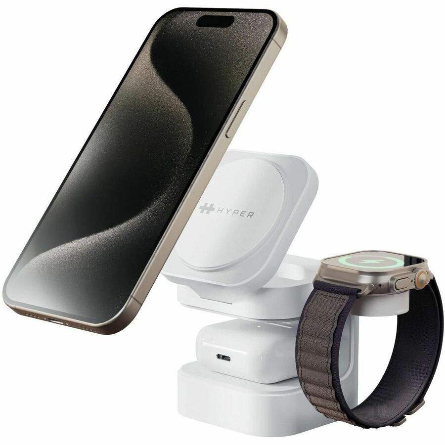Targus HyperJuice Qi2 3-in-1 Magnetic Charging Stand