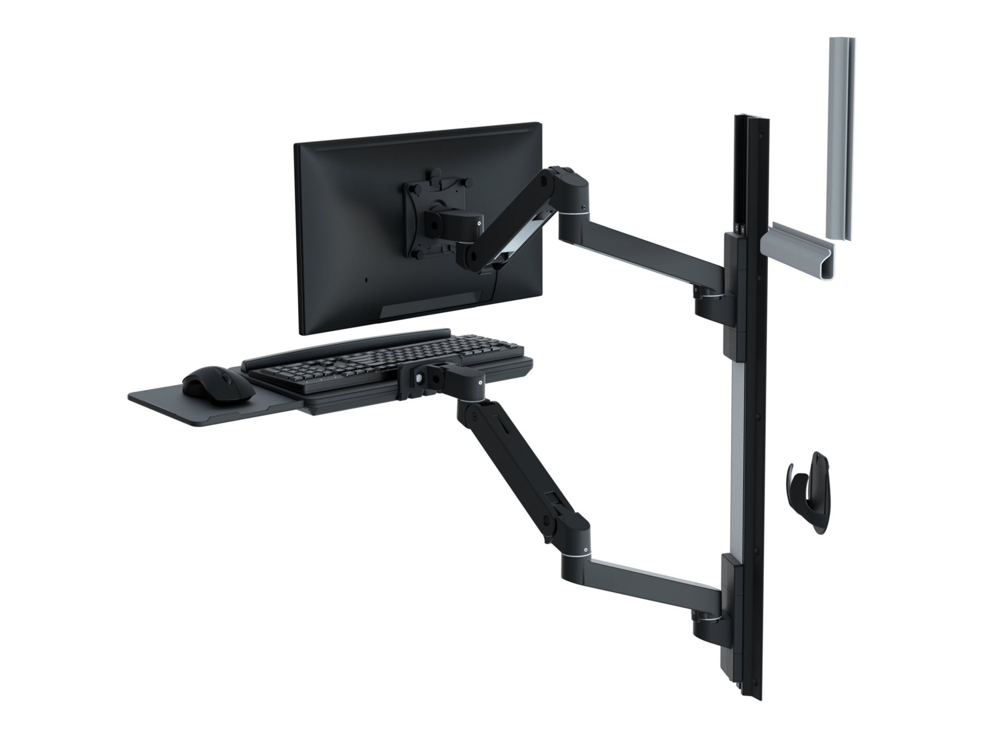 Ergotron LX Pro mounting kit - for LCD display / keyboard / mouse - black