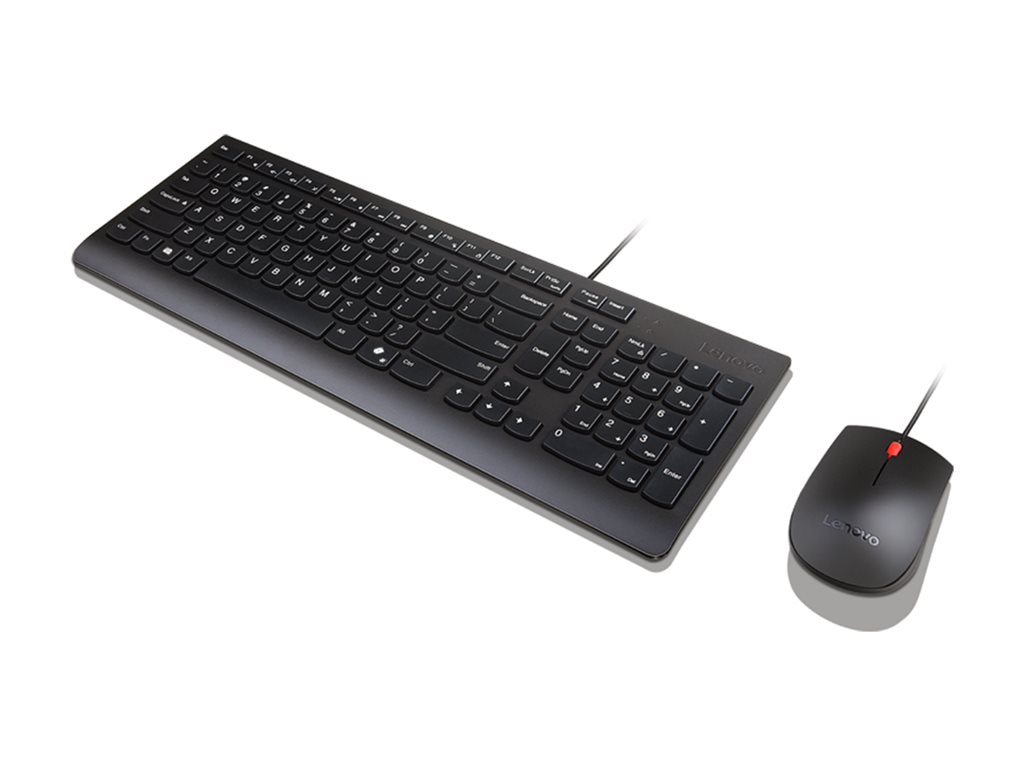 Lenovo Essential Wired Combo - keyboard and mouse set - QWERTY - Canadian F