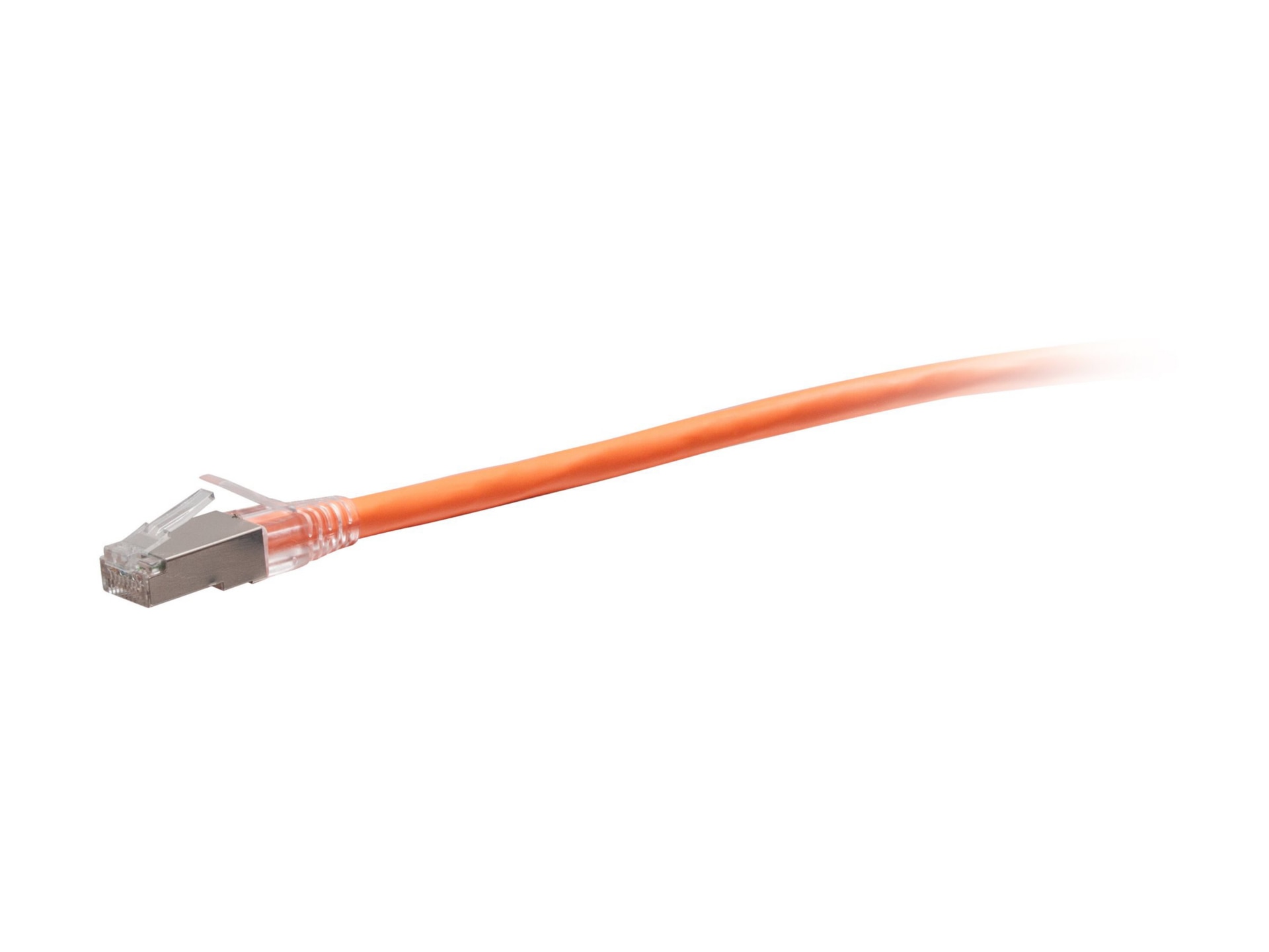 C2G 50ft Cat6a Snagless Shielded Ethernet Cable - TAA Compliant F-Series - Orange - patch cable - TAA Compliant - 15.24