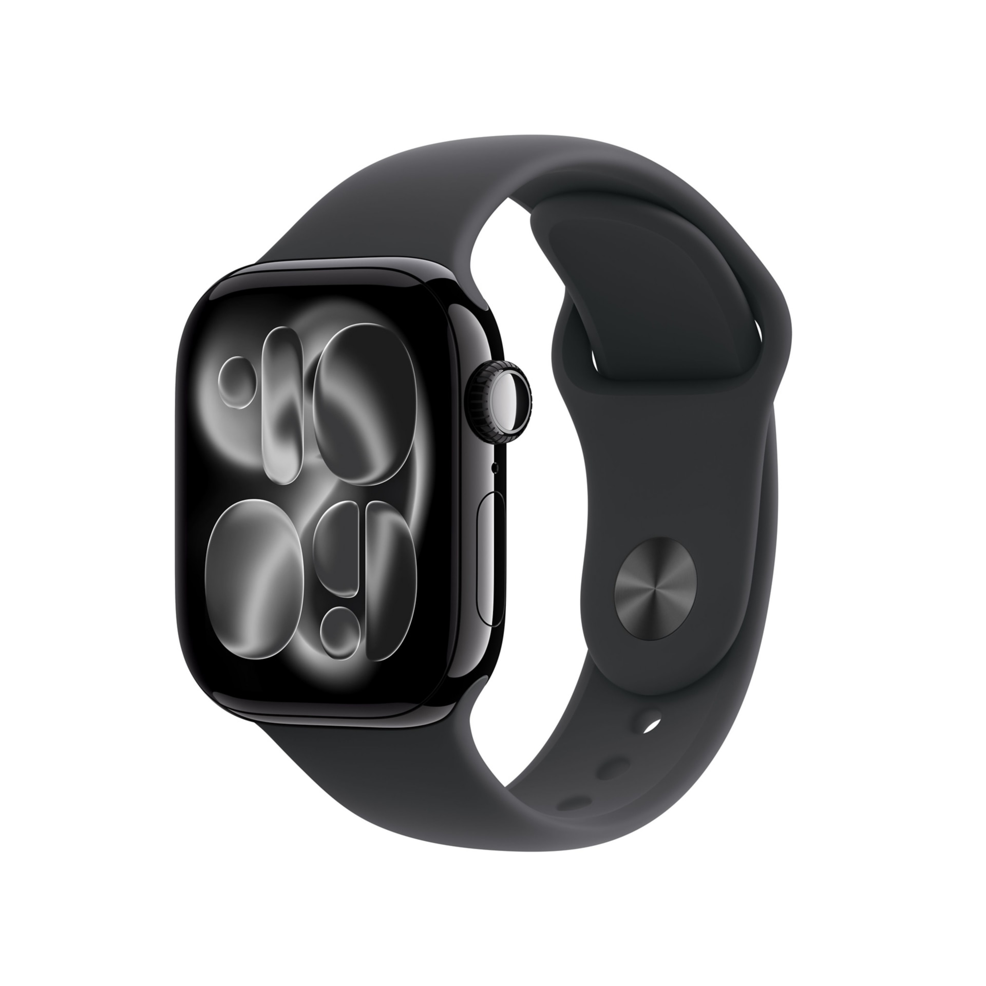 Apple Watch Series 11 - 42mm Jet Black Aluminum Case - Black Sport Band  M/