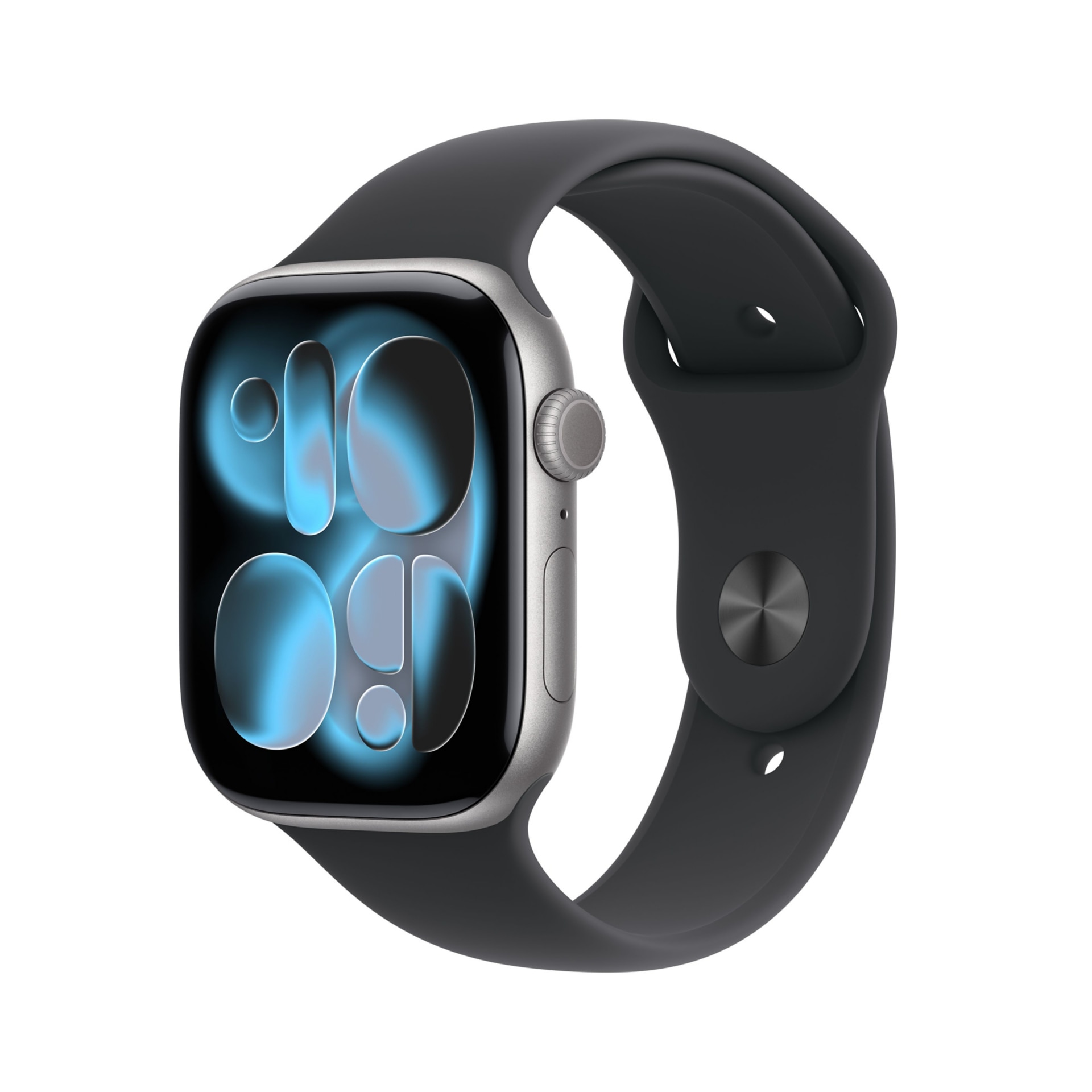 Apple Watch Series 11 - 46mm Space Gray Aluminum Case - Black Sport Band  S