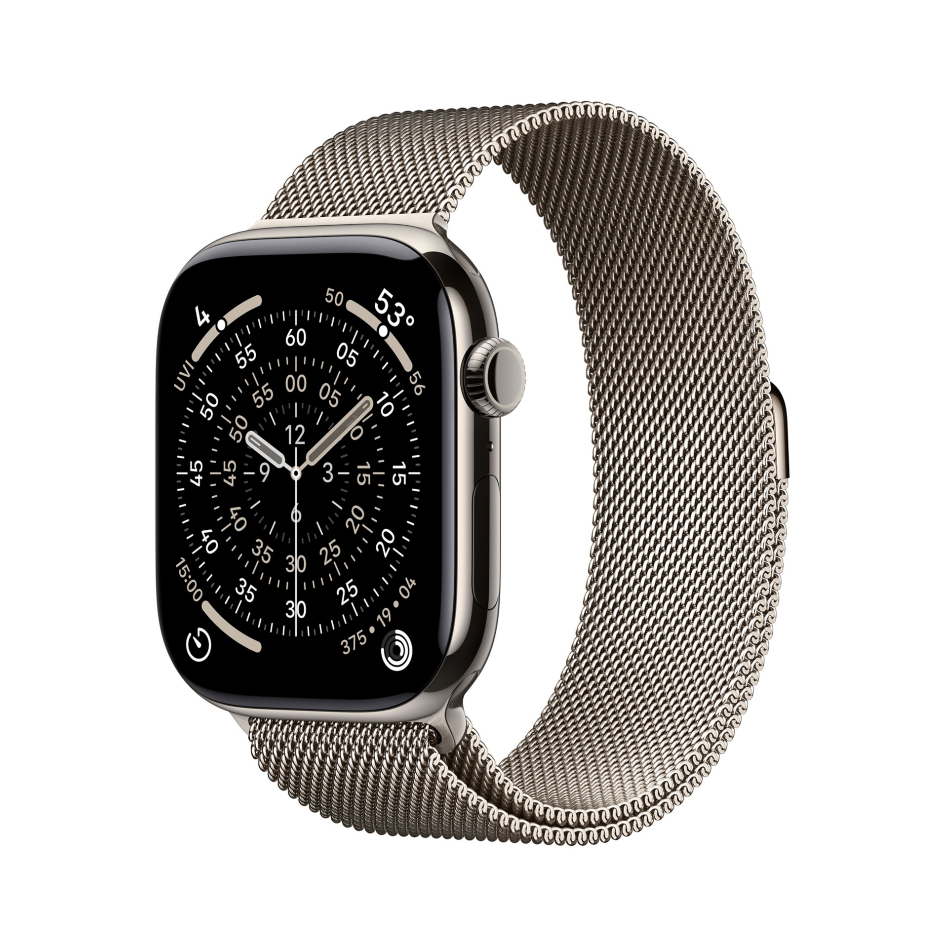 Apple Watch Series 11 - 46mm Natural Titanium Case - Natural Milanese Loop